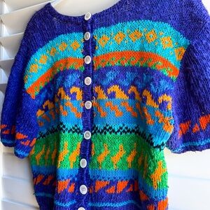 Vintage Liz Claiborne Colorful Knit Sweater Top – Size S